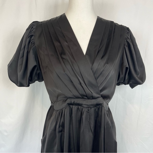 Pinch Satin Babydoll Graciela Dress Sz S Puff Sleeves Cocktail Whimsigoth Grunge - Picture 3 of 12